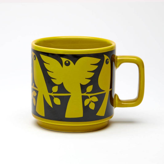 Chartreuse Birds Mug