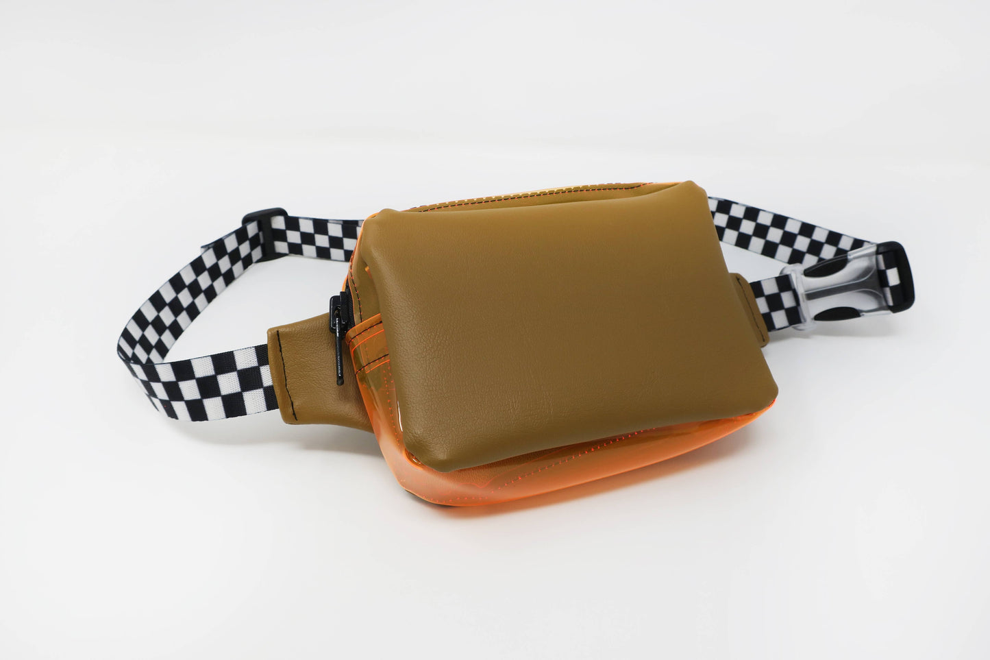 Brown & Orange w/ Checkered Strap Fanny Pack