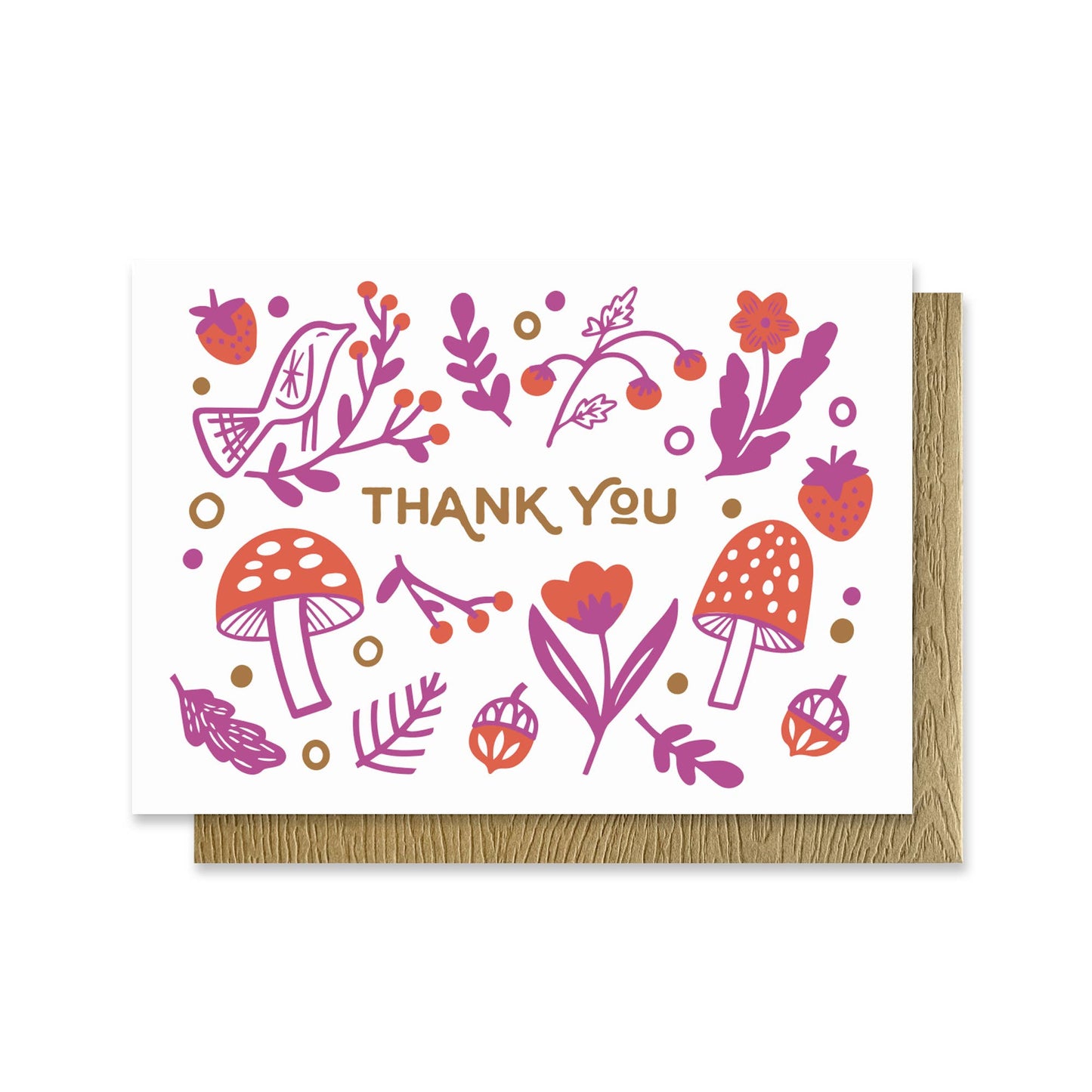 Folksy Thank You mini card
