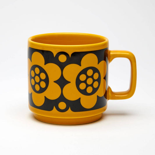 Geo Flower Yellow Mug