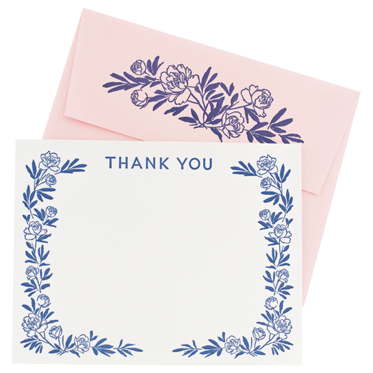 Peony Thank You Boxed Cards