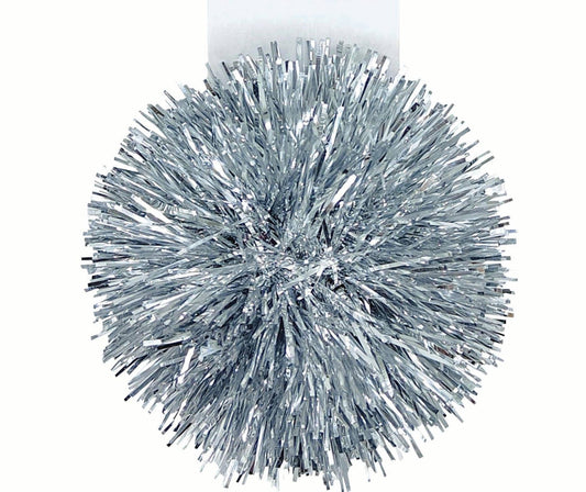 Silver Tinsel Bow