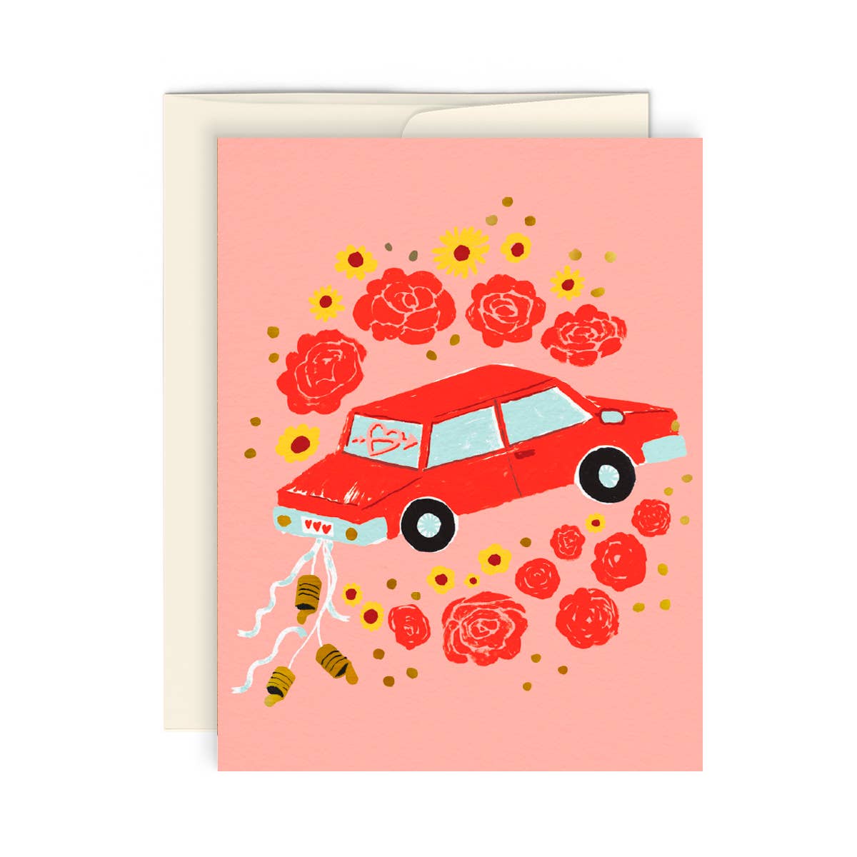 Just Married Car card