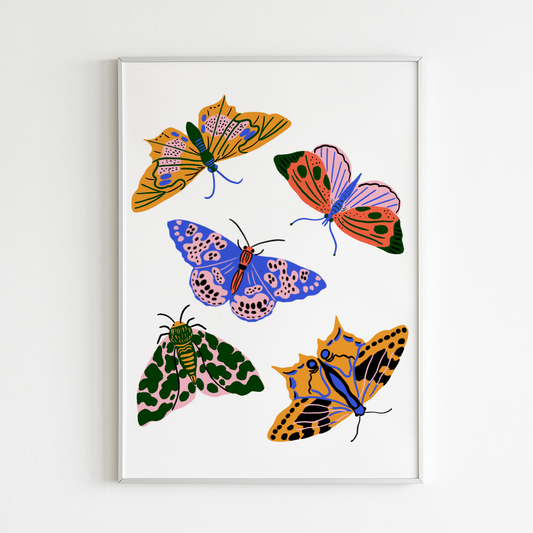 Primary Pop Moths print