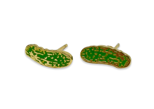 Pickle Enamel Earrings