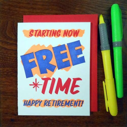 Retirement Grocery Sign card