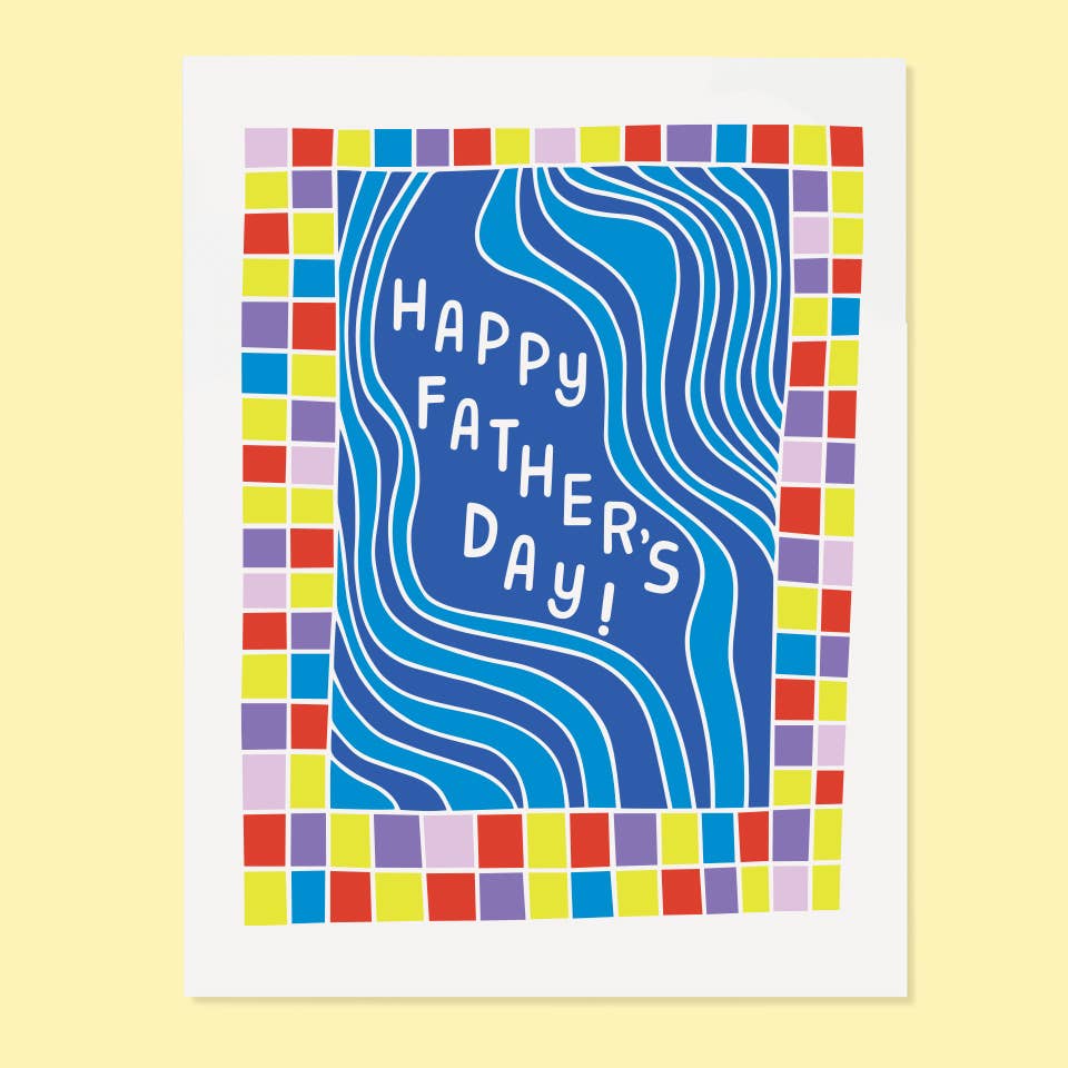 Wavy Dad card - Father's Day card