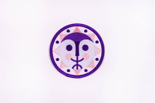 Purple Sun Embroidered Patch