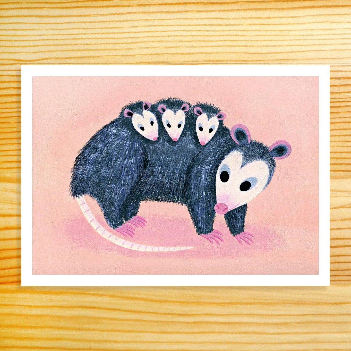 Opossum Family 5x7"