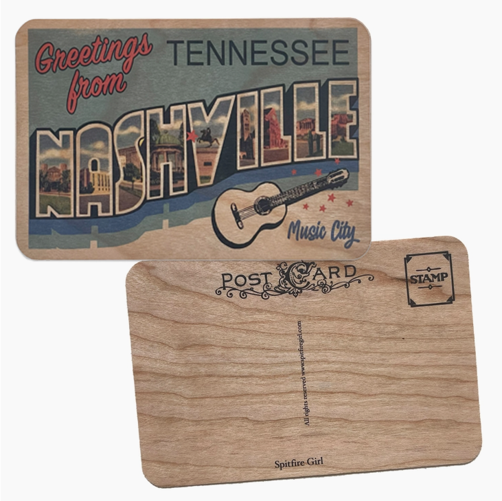 Nashville Wood Postcard