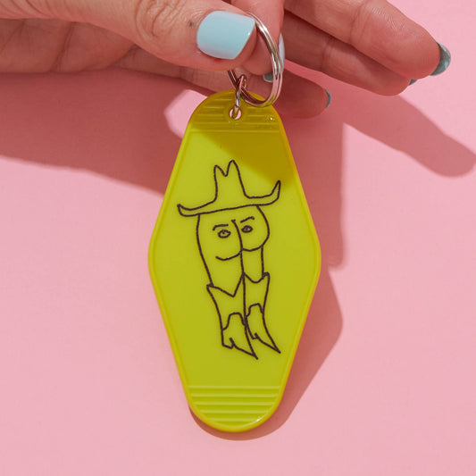 Cowboy Butt Hotel Keychain