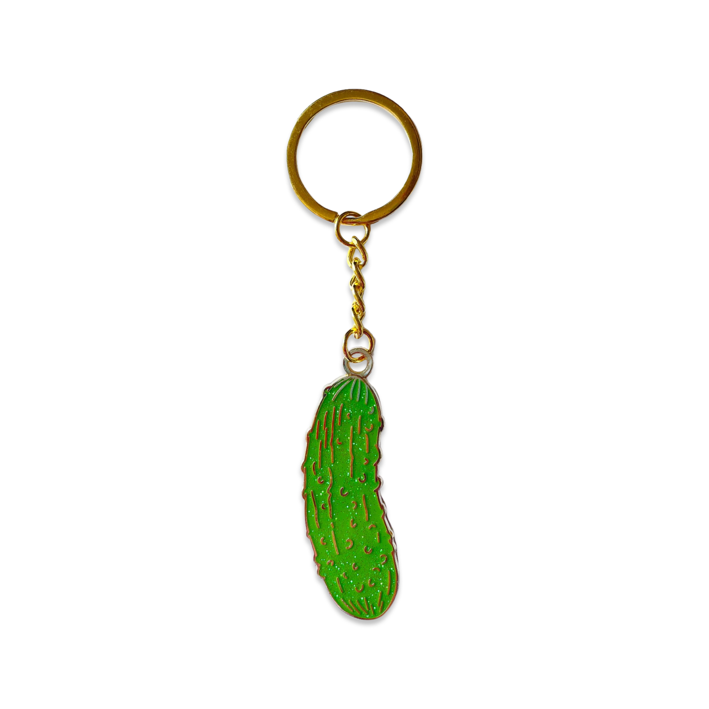 Pickle Enamel Keychain