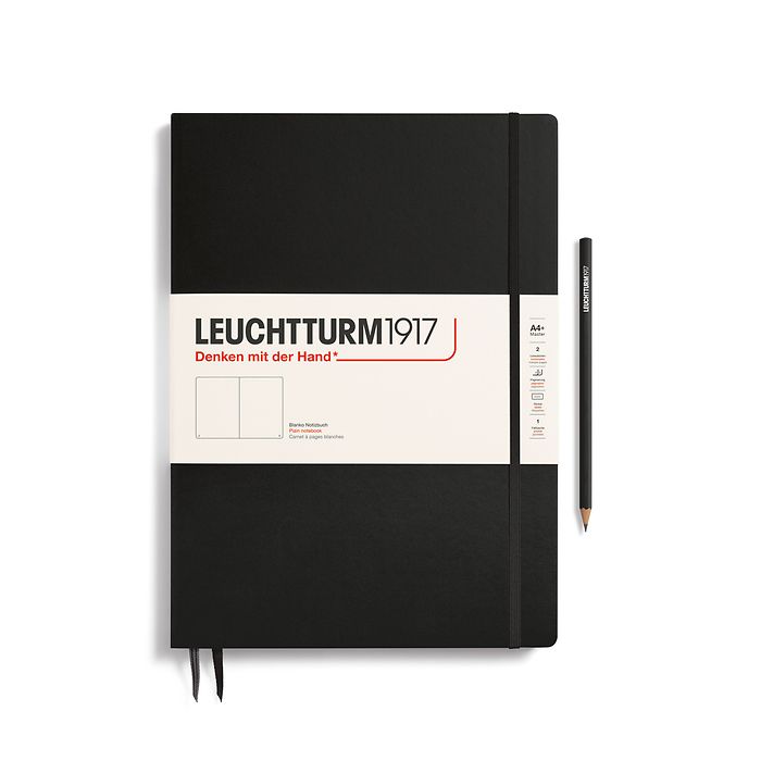 Leuchtturm A4+ Master Slim Hardcover Notebook: Plain Pages