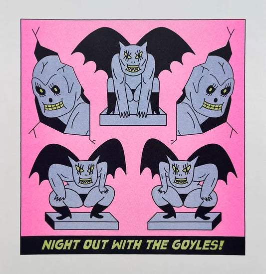 Night Out With the Goyles 11x11"