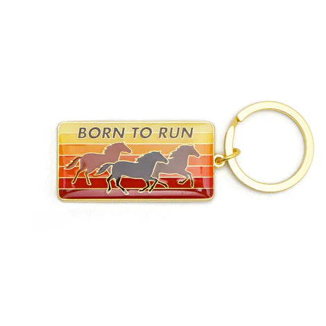 Born to Run Horse Keychain