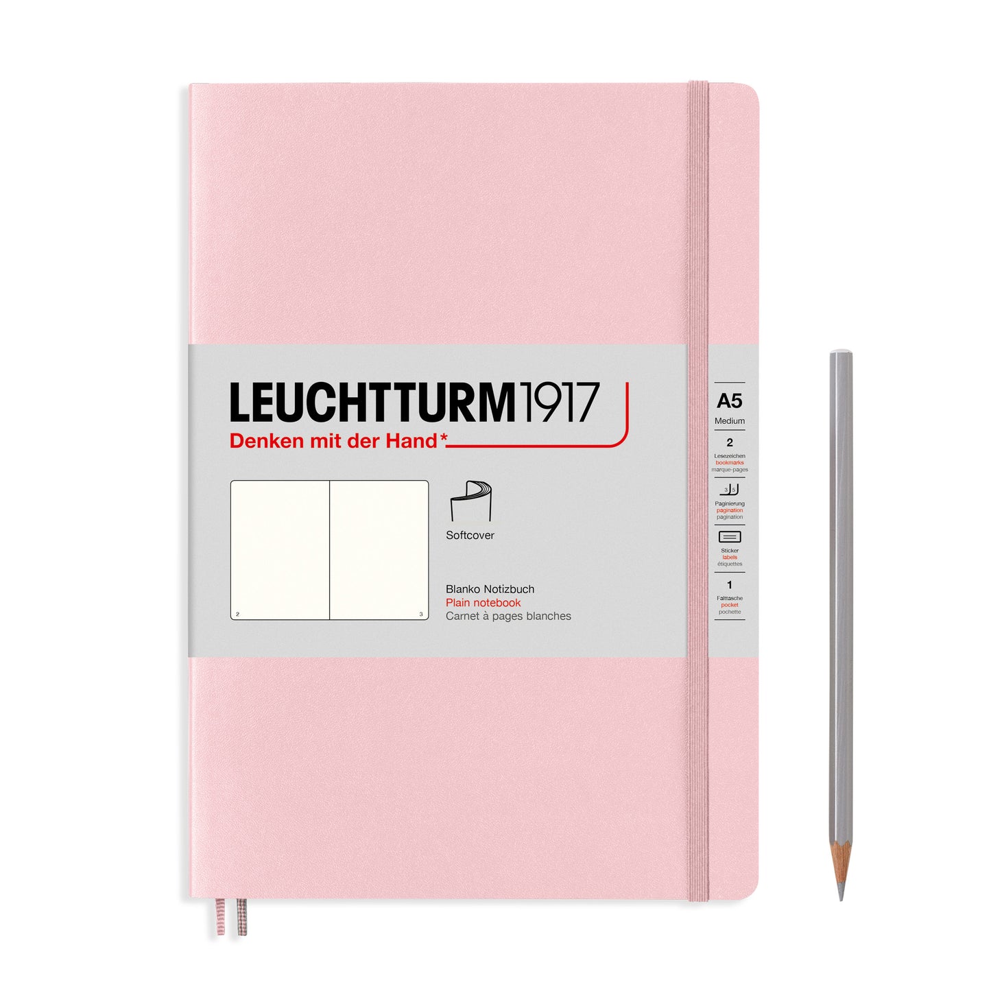 Leuchtturm Medium Softcover Notebook: Plain Pages