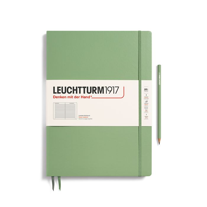 Leuchtturm A4+ Master Slim Hardcover Notebook: Ruled Pages