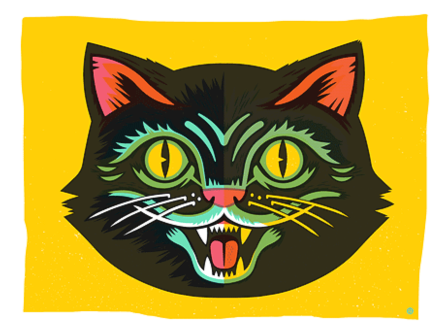 Black Cat print