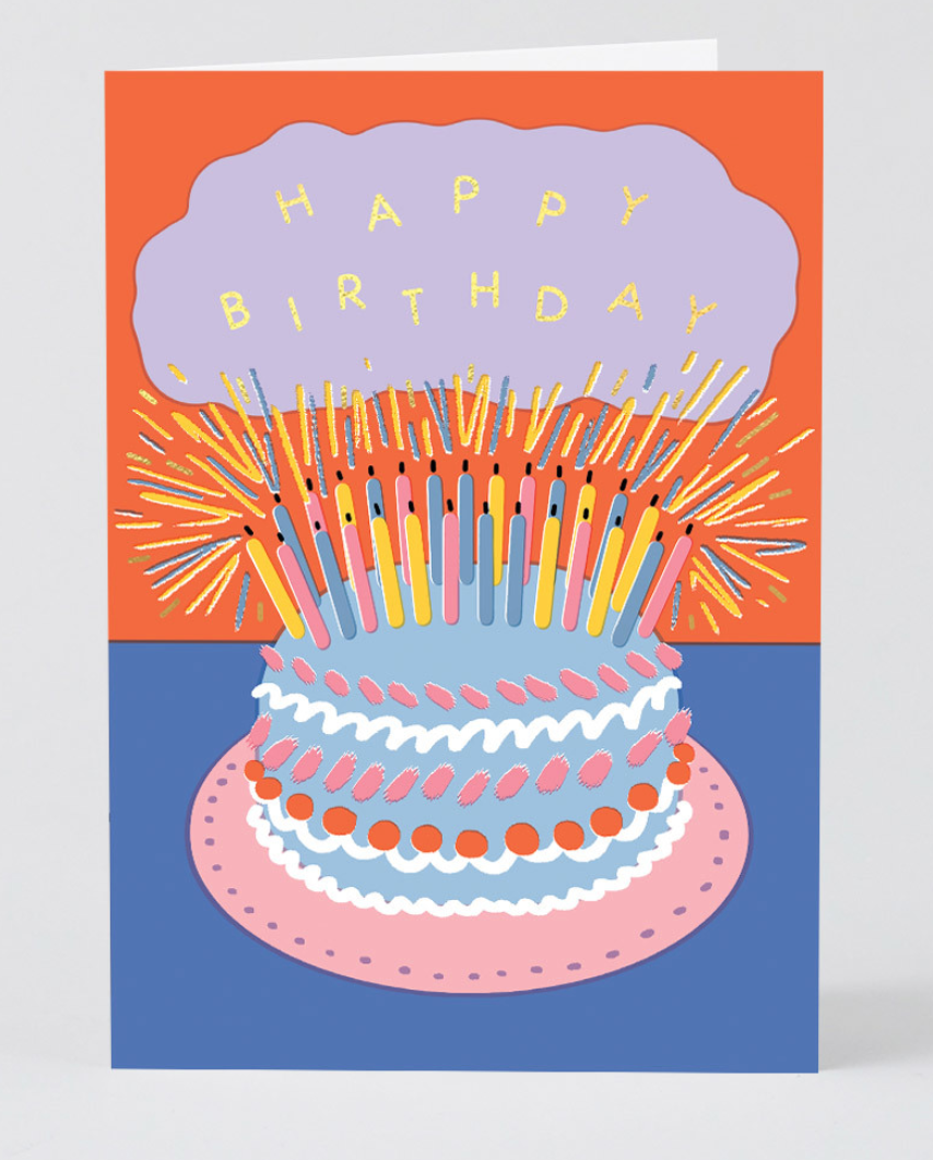 Birthday Cake and Candles card