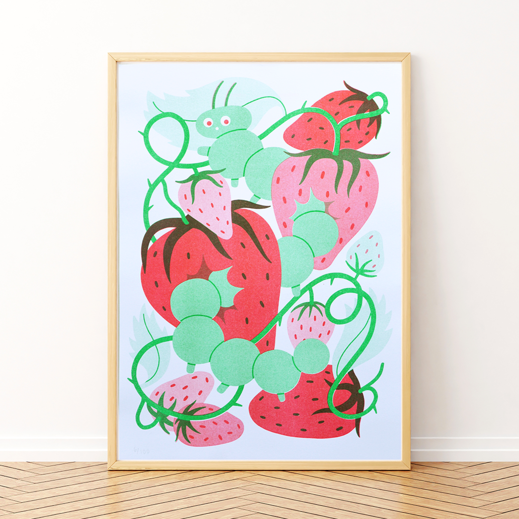 Eat Yer Strawberries A3 Print
