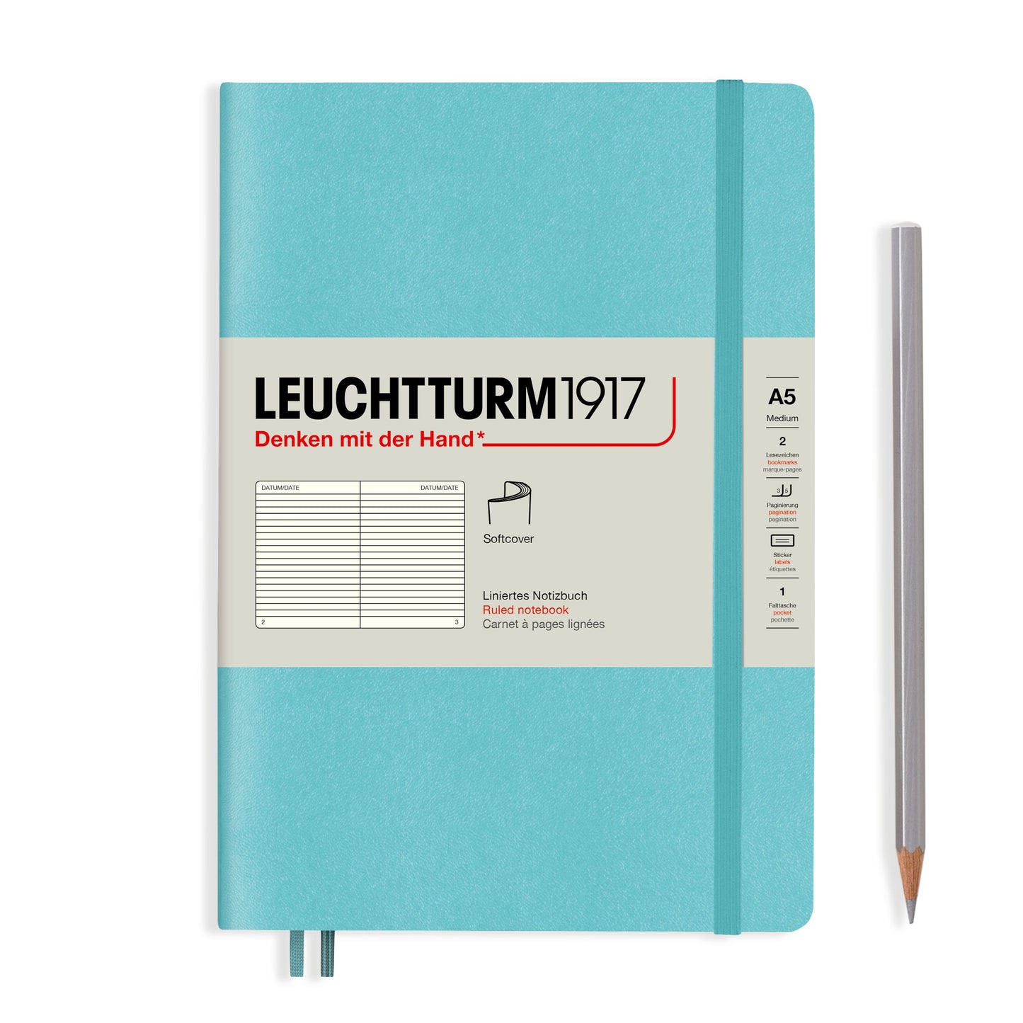 Leuchtturm Medium Softcover Notebook: Ruled Pages