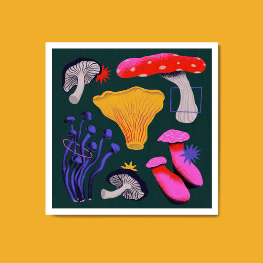 Magic Mushrooms 9.8x9.8"