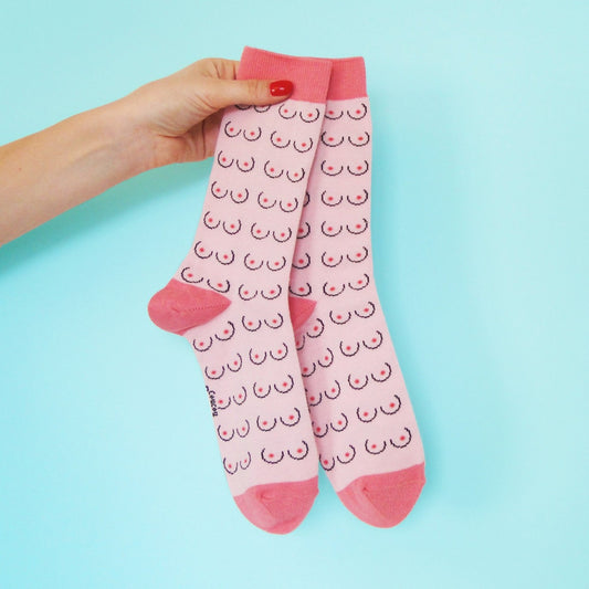 Boobs Pink Socks