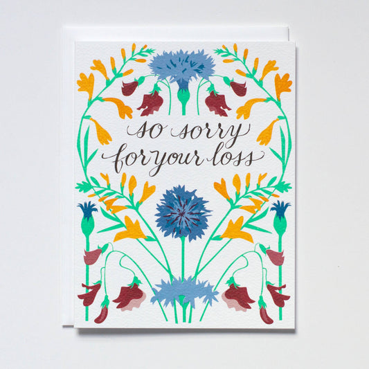 Sorry For Your Loss Double Flowers card