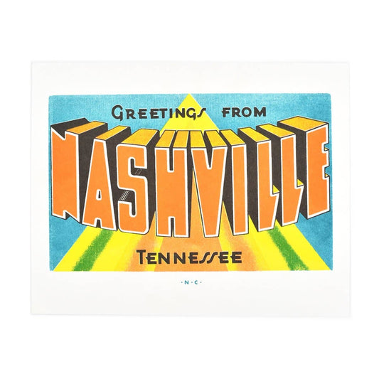 Greetings from Nashville 8x10"