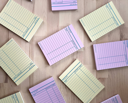 Library Card Notepad