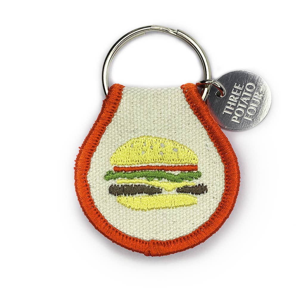 Burger Patch Keychain
