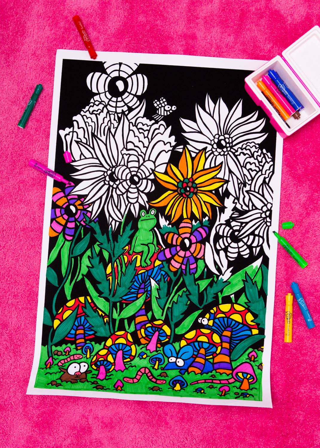 Garden Fuzzy Velvet Coloring Poster 23x35"