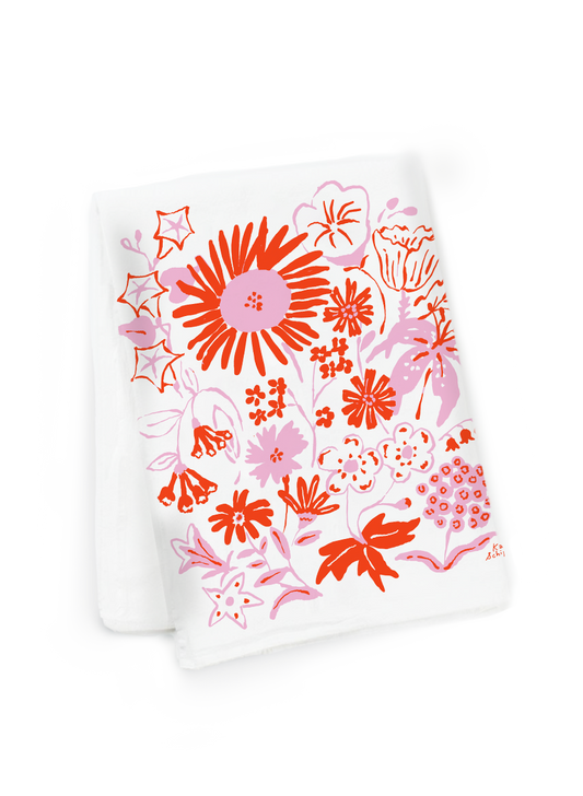 Summer Florals Tea Towel