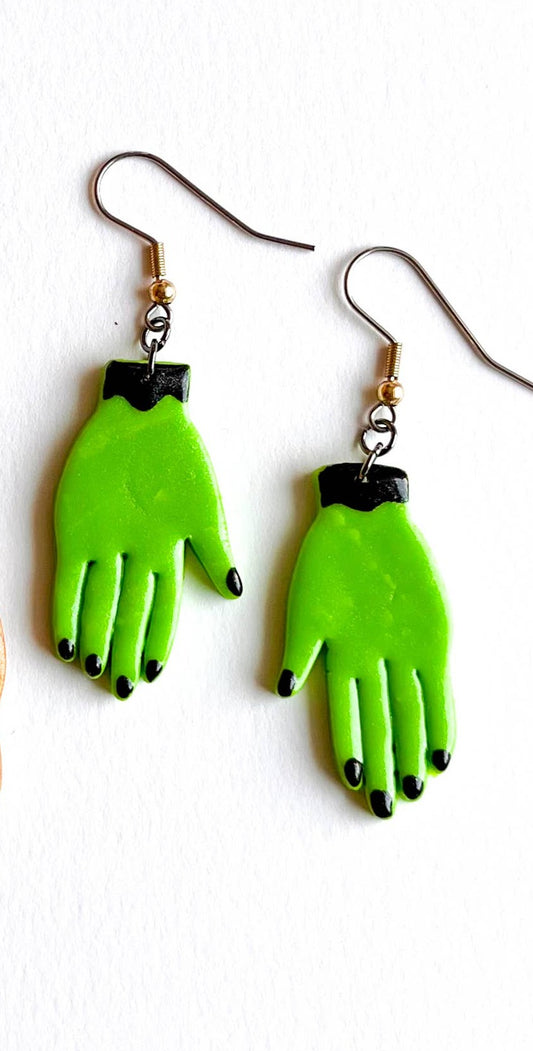 Witchy Hands Polymer Clay Dangle Earrings