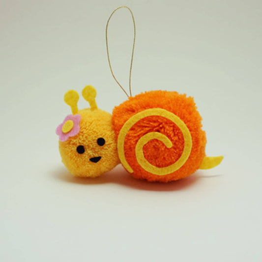 Snail Pom Pom Ornament