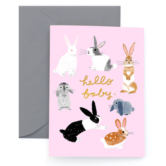 Hello Baby Bunnies card
