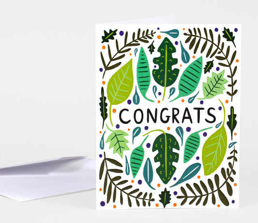 Congrats Leaves card