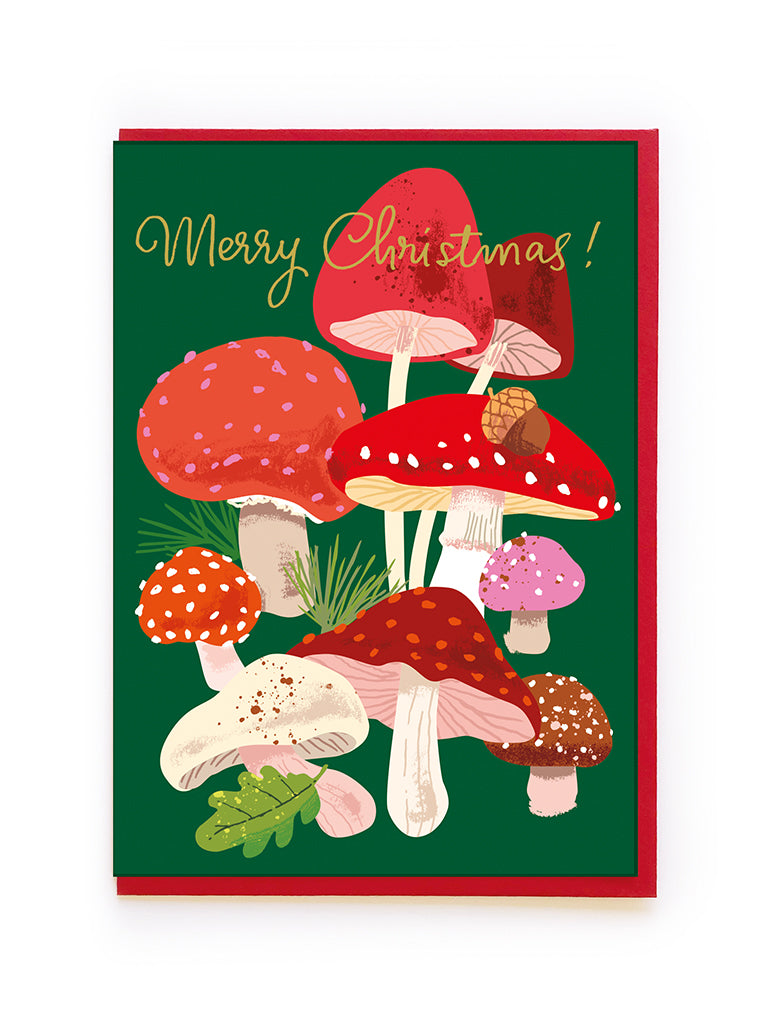Mushroom Christmas Card