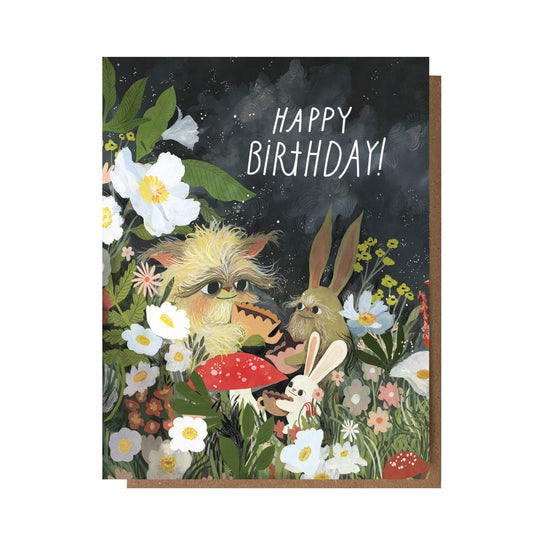 Birthday Garden of Creatures Card
