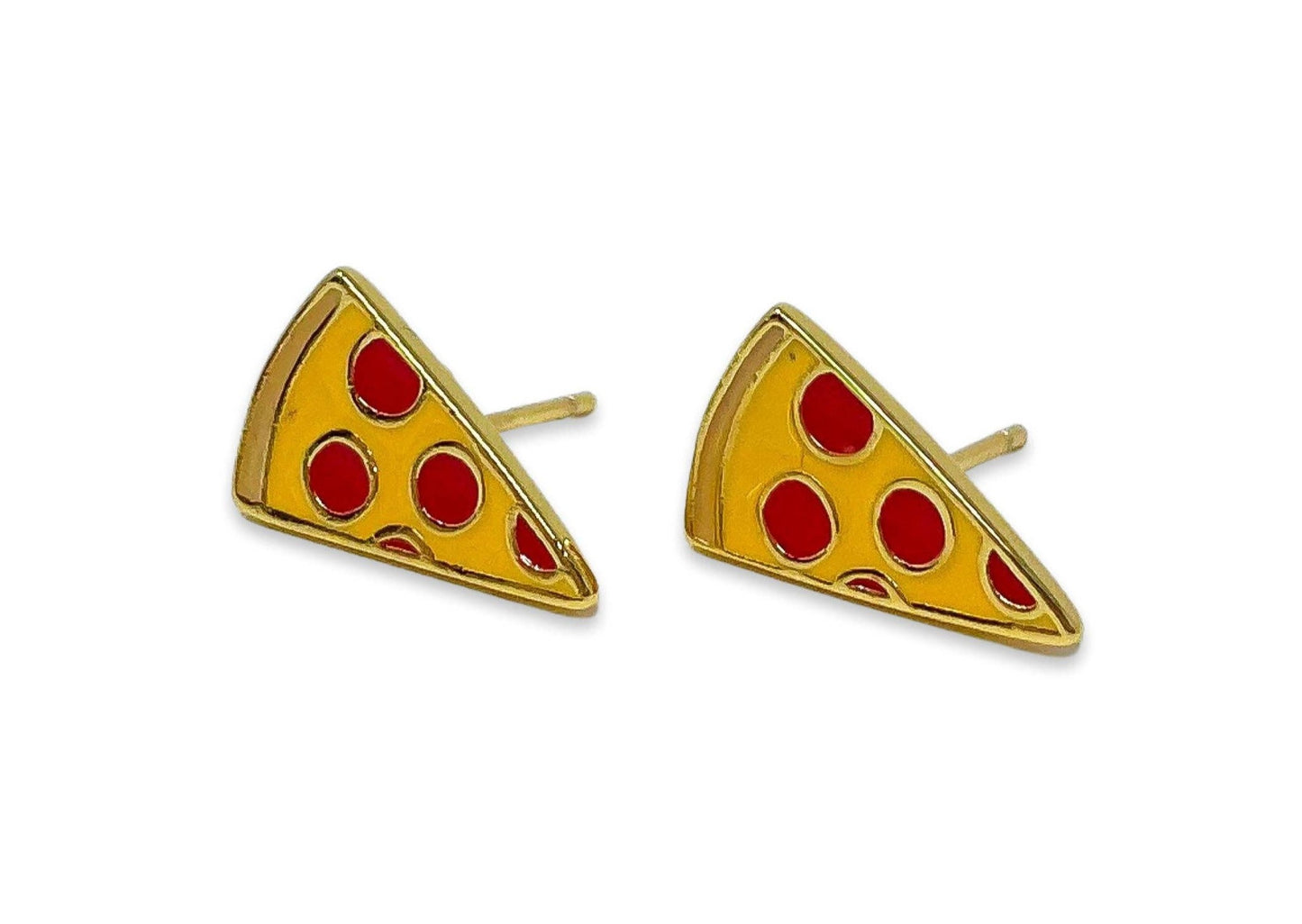 Pizza Enamel Earrings