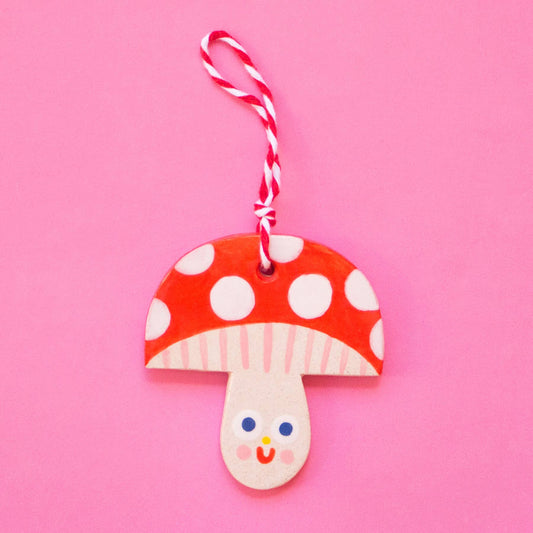 Mushroom Ceramic Ornament