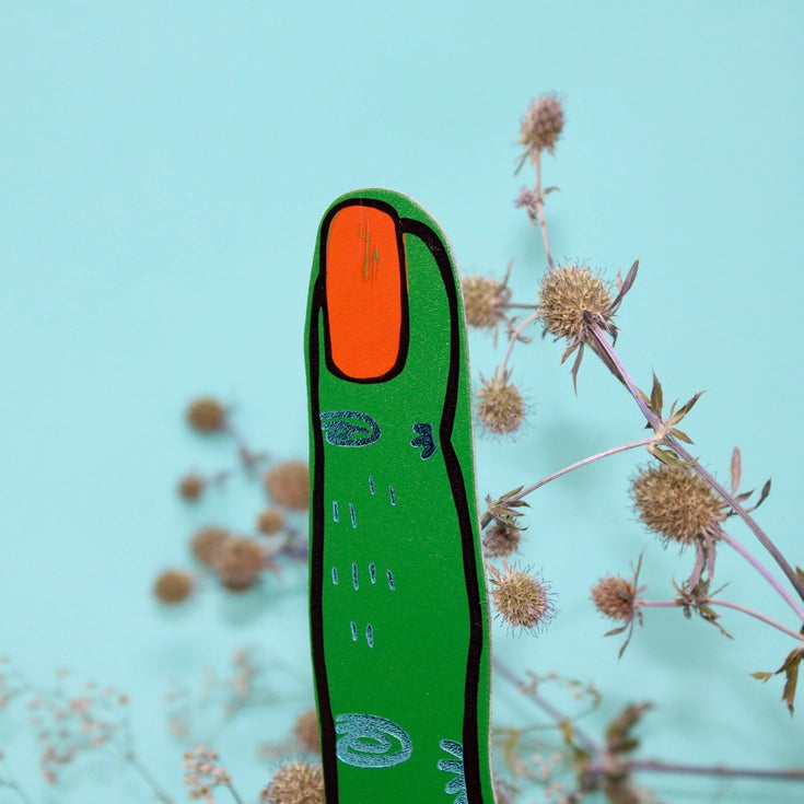 Green Finger Bookmark