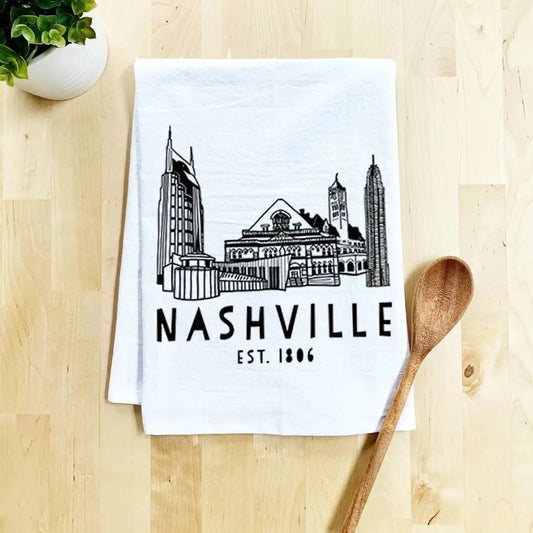 Downtown Nashville Dish Towel