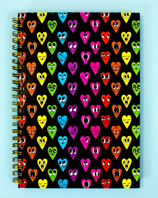 Black Rainbow Heart Sketchbook