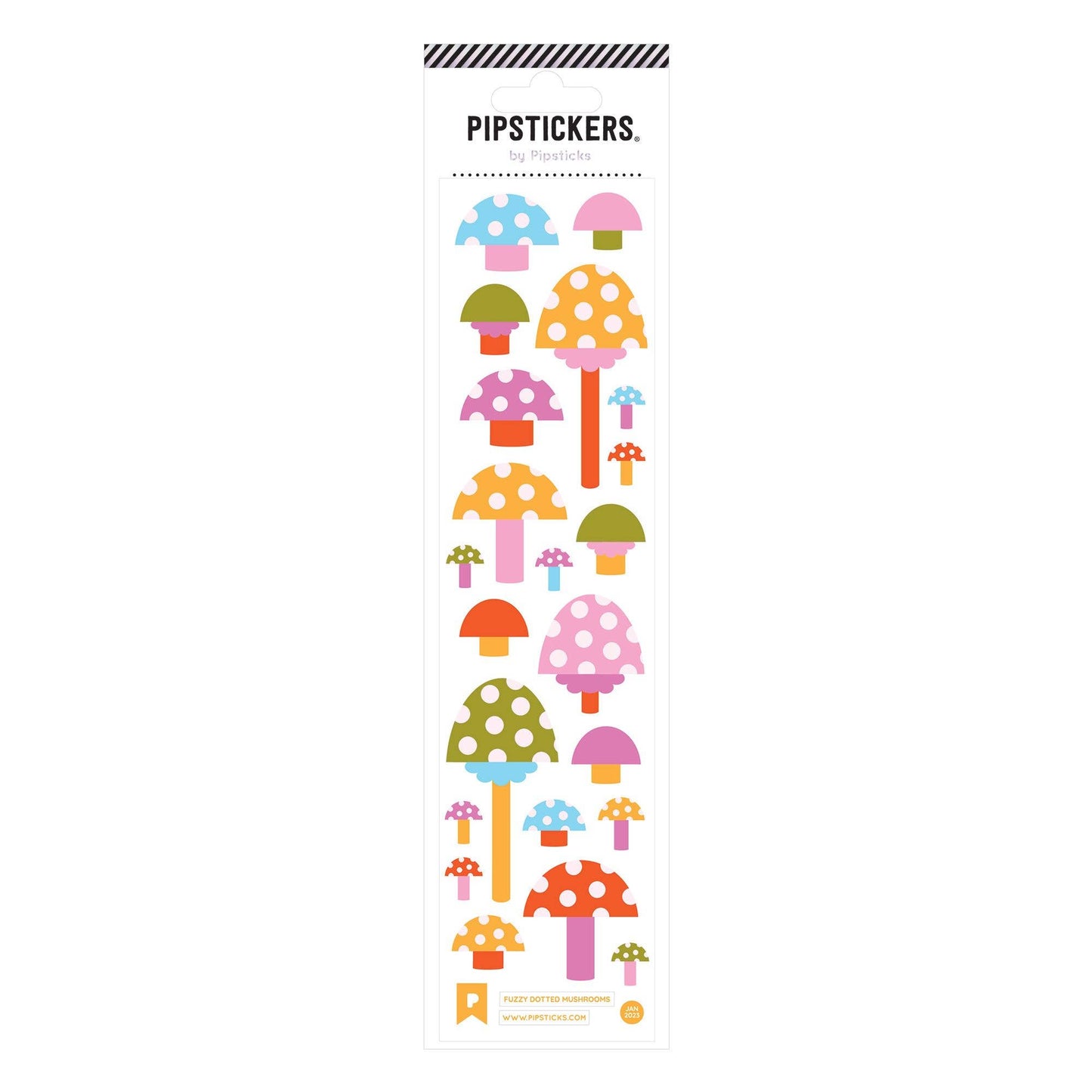 Fuzzy Dotted Mushrooms Sticker Sheet