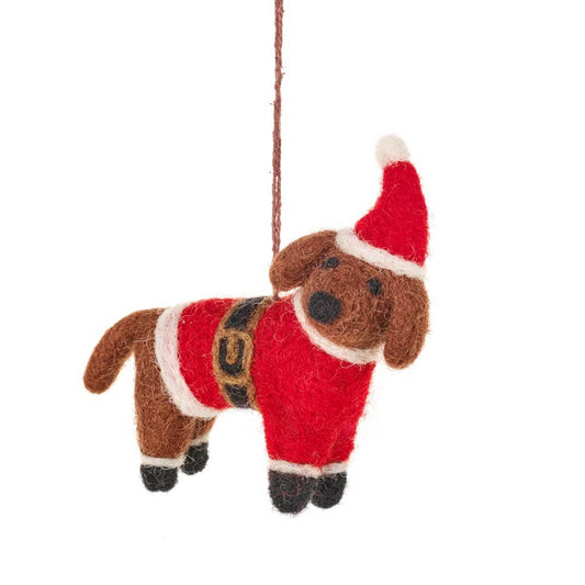 Festive Dog Felt Ornament