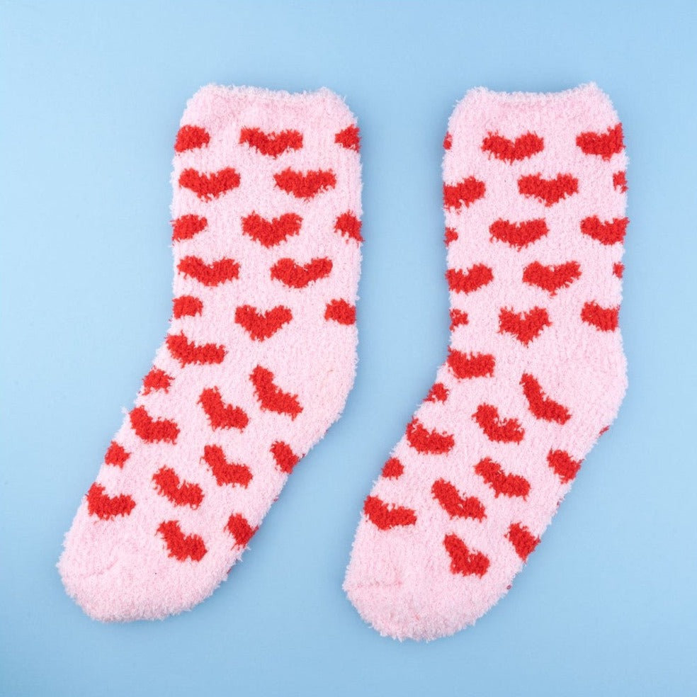 Heart Fuzzy Socks