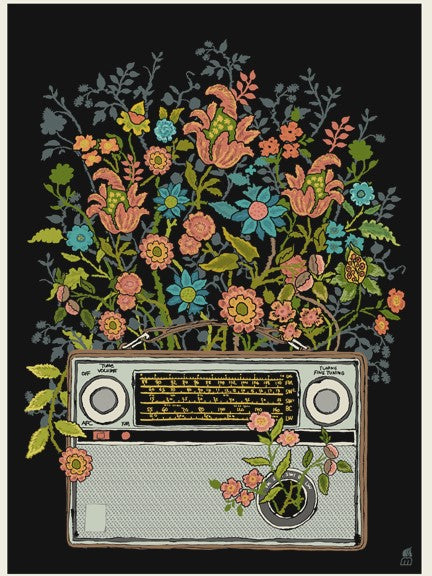 Flower Radio 12x16"