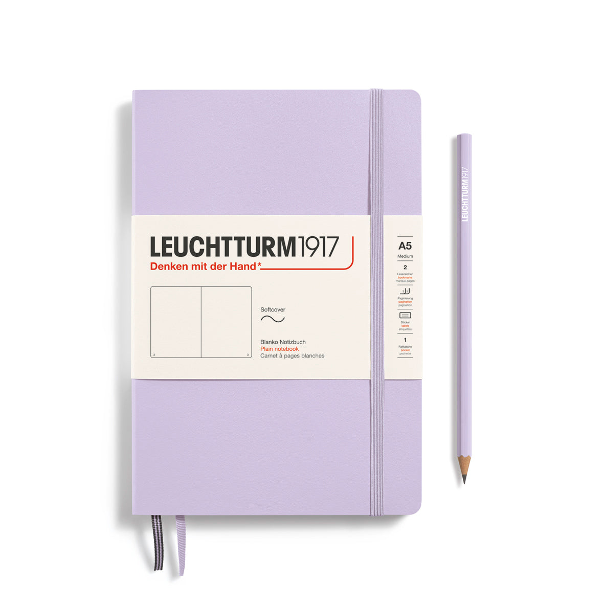 Leuchtturm Medium Softcover Notebook: Plain Pages