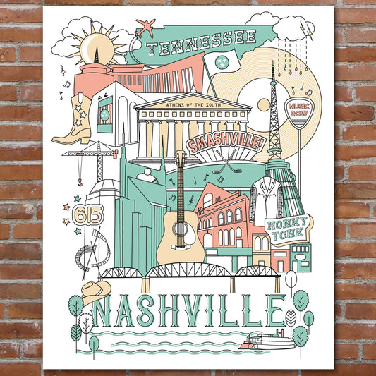 Nashville Multicolor print